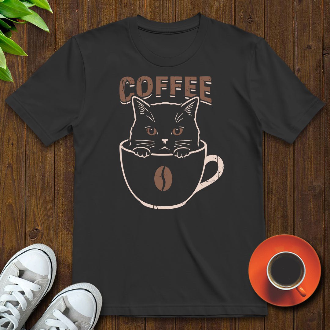 Coffee Cat T-shirt - Witty Brews