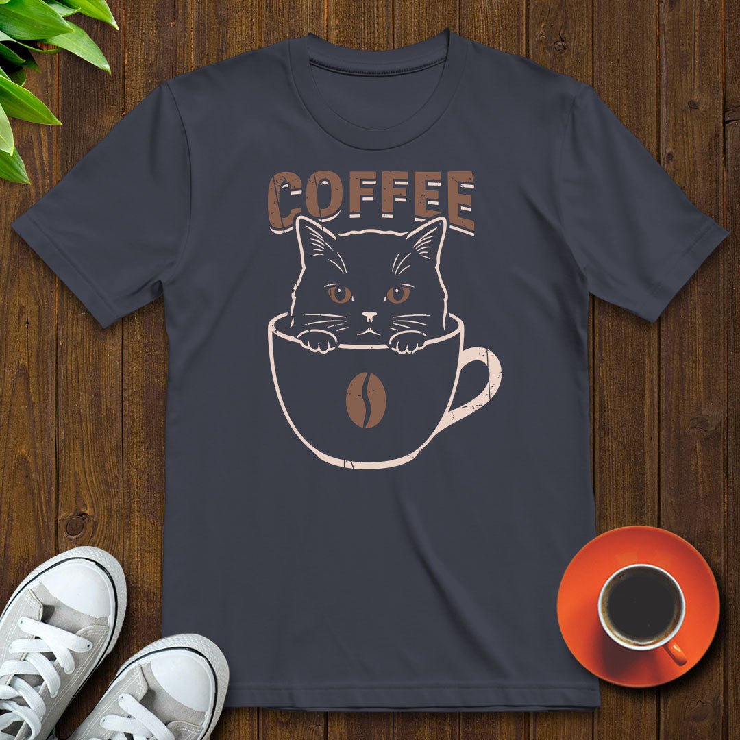 Coffee Cat T-shirt - Witty Brews