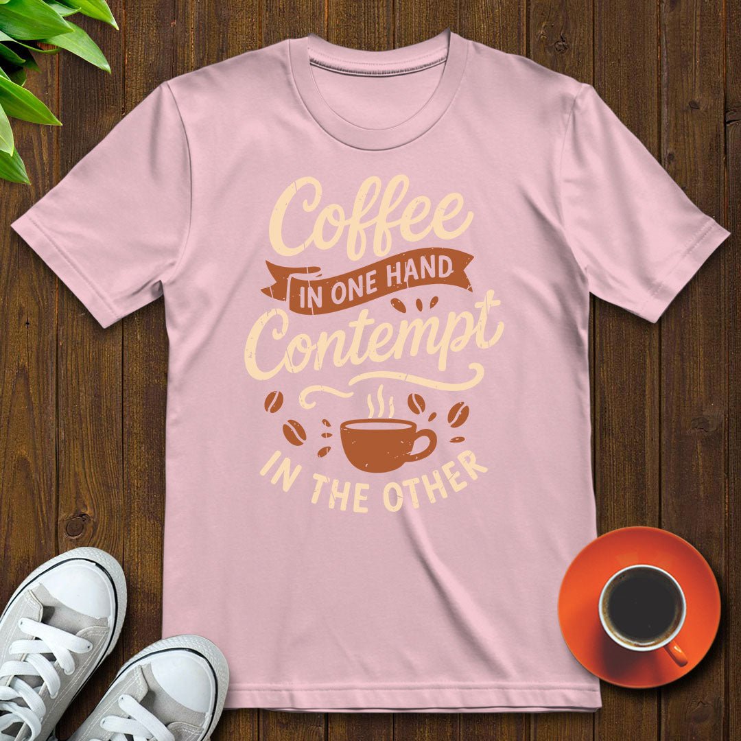Coffee in one hand T-shirt - Witty Brews