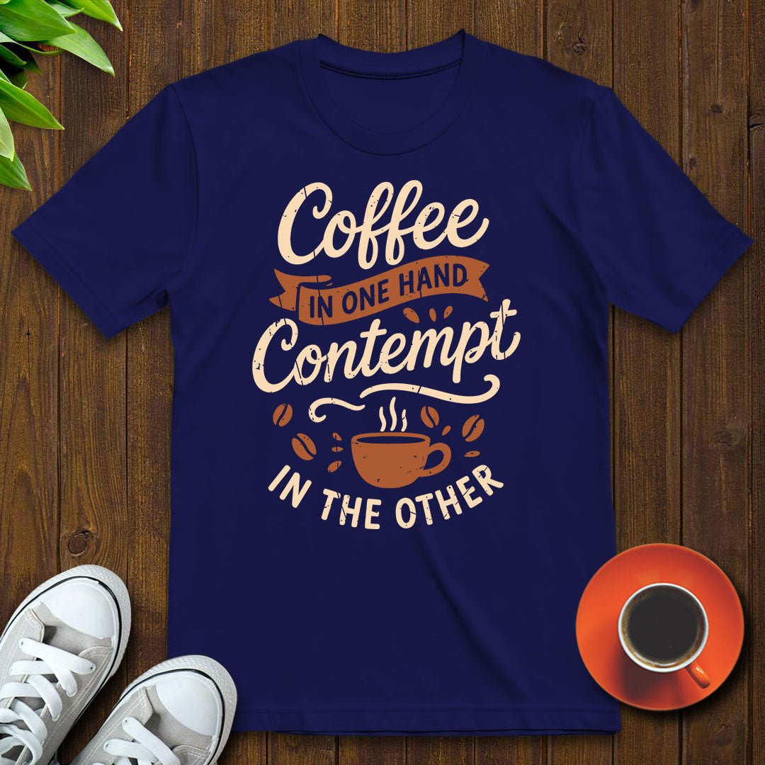 Coffee in one hand T-shirt - Witty Brews