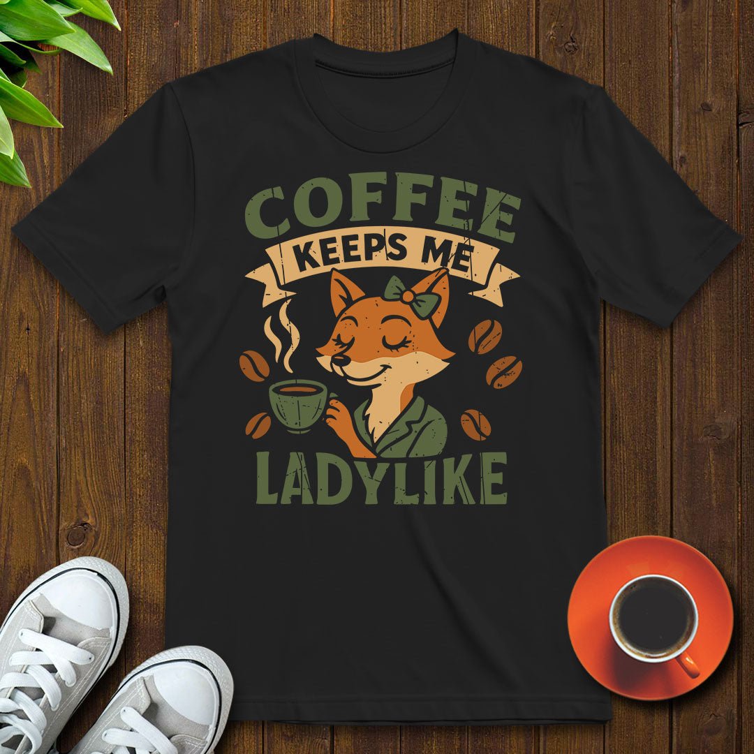 Coffee keeps me ladylike T-shirt - Witty Brews