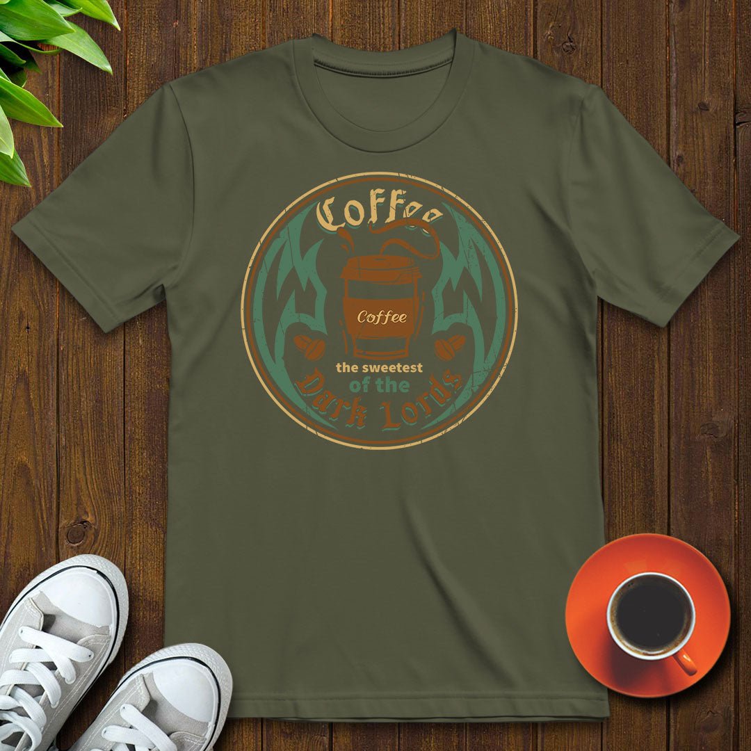 Coffee the sweetest of the dark lords T-shirt - Witty Brews