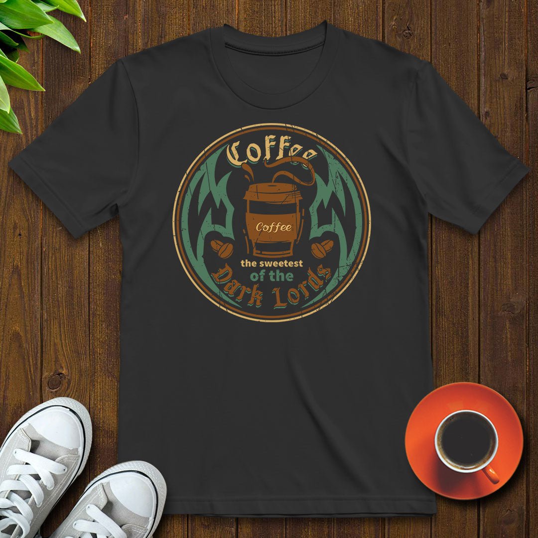 Coffee the sweetest of the dark lords T-shirt - Witty Brews