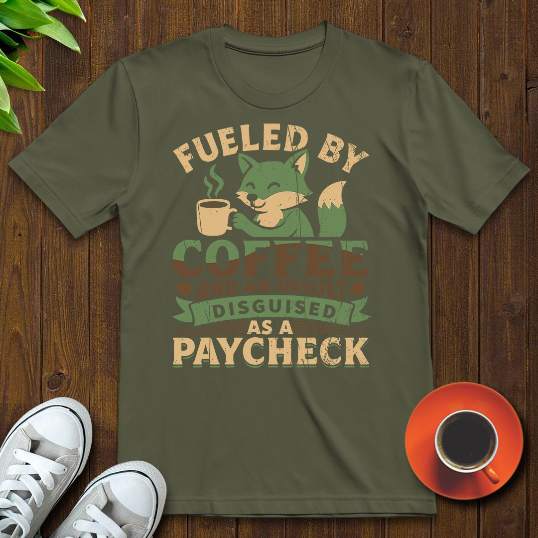Fueled by coffee T-shirt - Witty Brews