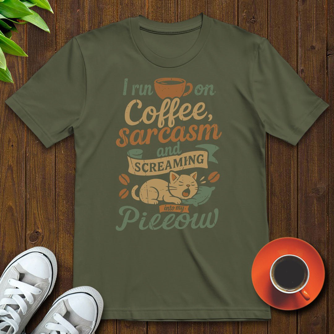 I run on coffee T-shirt - Witty Brews