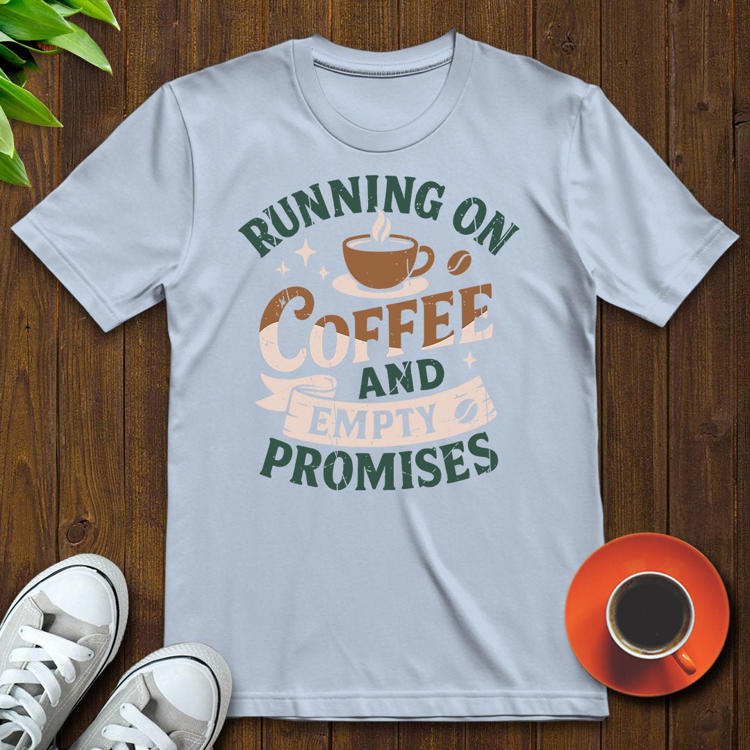 Running on coffee T-shirt - Witty Brews
