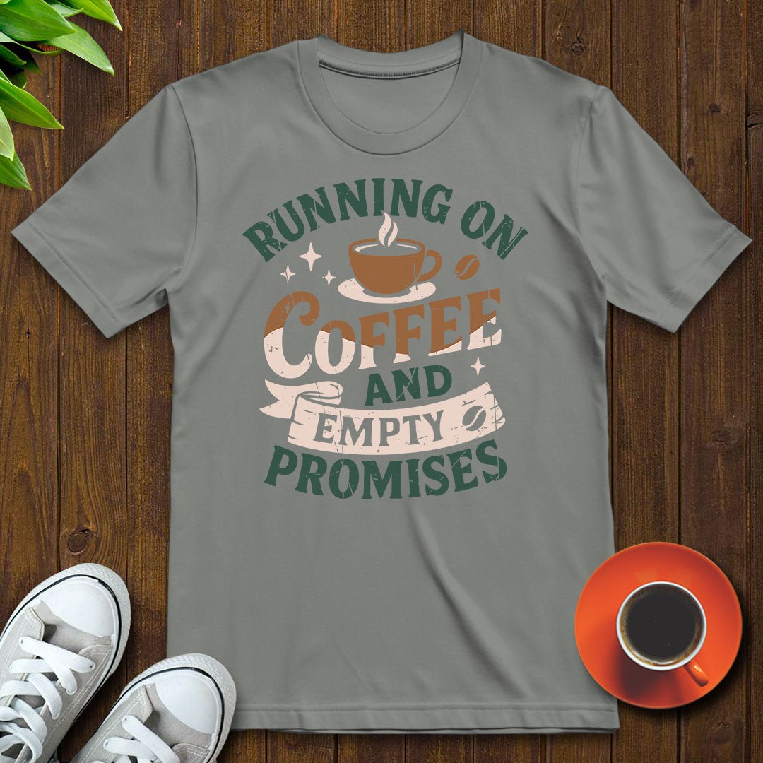 Running on coffee T-shirt - Witty Brews