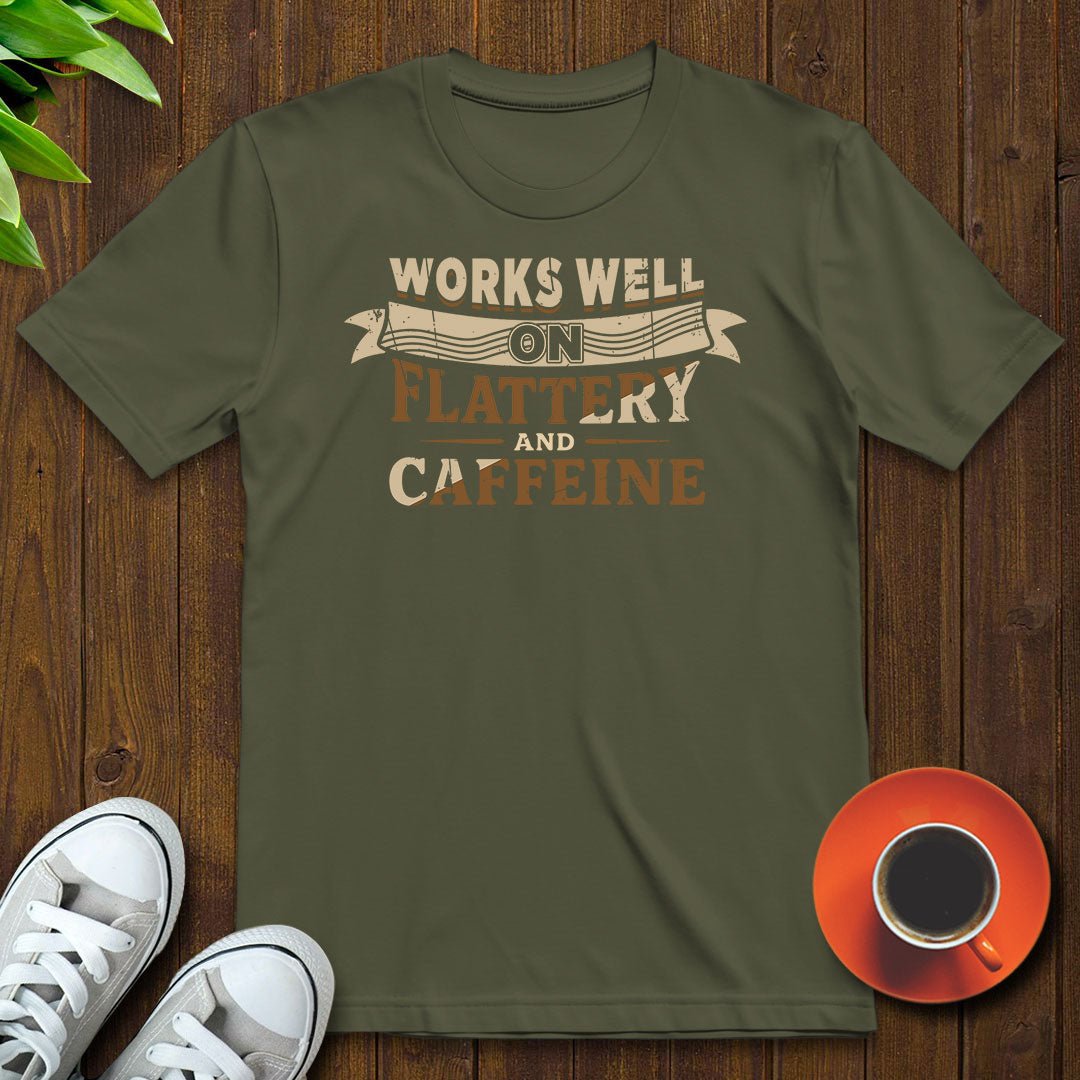 Works well on flattery T-shirt - Witty Brews