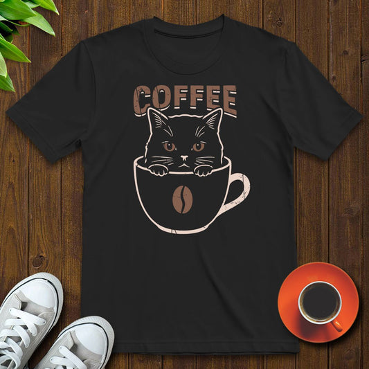 Coffee Cat T-shirt - Witty Brews