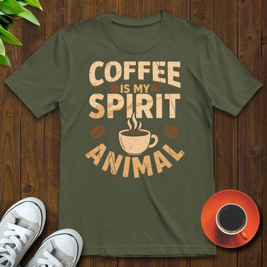 Coffee is my spirit animal T-shirt - Witty Brews